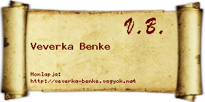 Veverka Benke névjegykártya